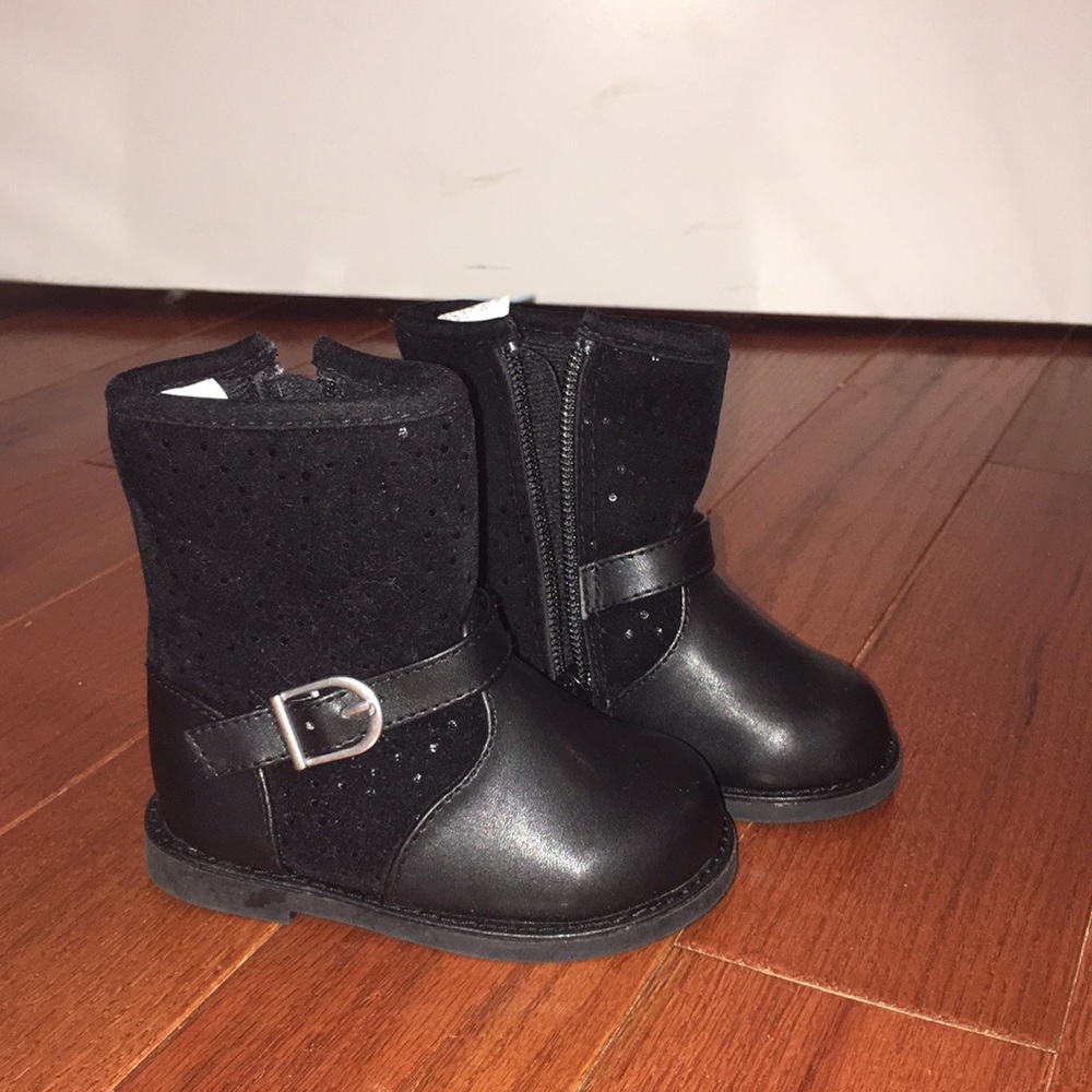 Gymboree Zip Black Infant Boots